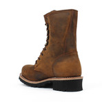 Steel-Toe Logger Boots // Brown (US: 6.5)