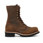 Steel-Toe Logger Boots // Brown (US: 8)
