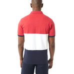 Jeremy Short-Sleeve Polo // Red + White + Blue (2XL)