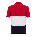 Jeremy Short-Sleeve Polo // Red + White + Blue (2XL)
