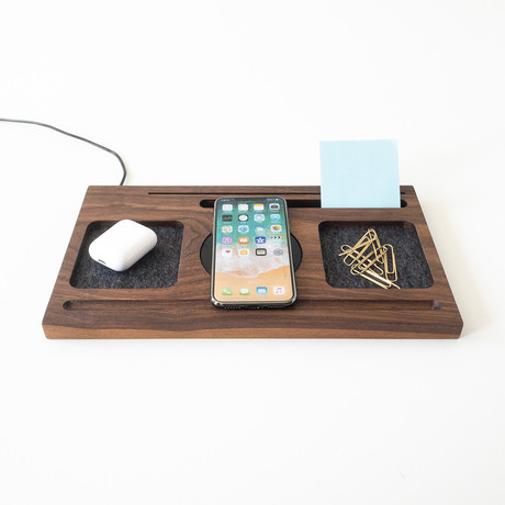 Docking Station with Accessory Storage (1 Wireless Charger)