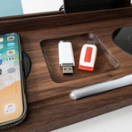 Docking Station with Accessory Storage (1 Wireless Charger)