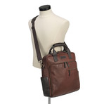 Jackson Zip Top Briefcase // Brown
