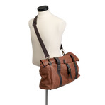 Lincoln Fold Over Duffle // Chestnut
