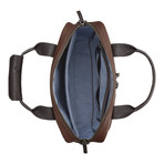 Jackson Zip Top Briefcase // Brown