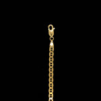 Hollow 10K Yellow Gold Mariner Chain Bracelet // 3.5mm