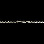 Solid 14K White Gold Cuban Chain // 4mm (18")
