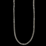 Solid 14K White Gold Cuban Chain // 4mm (18")