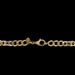 Semi-Solid 18K Two-Tone Gold Figaro Larga Chain Necklace // 7mm (22" // 20g)