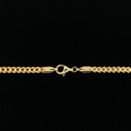 4mm Hollow Franco Chain Necklace // 14K Yellow Gold