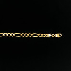 Solid 18K Gold Figaro Chain Bracelet // 4.5mm // Yellow
