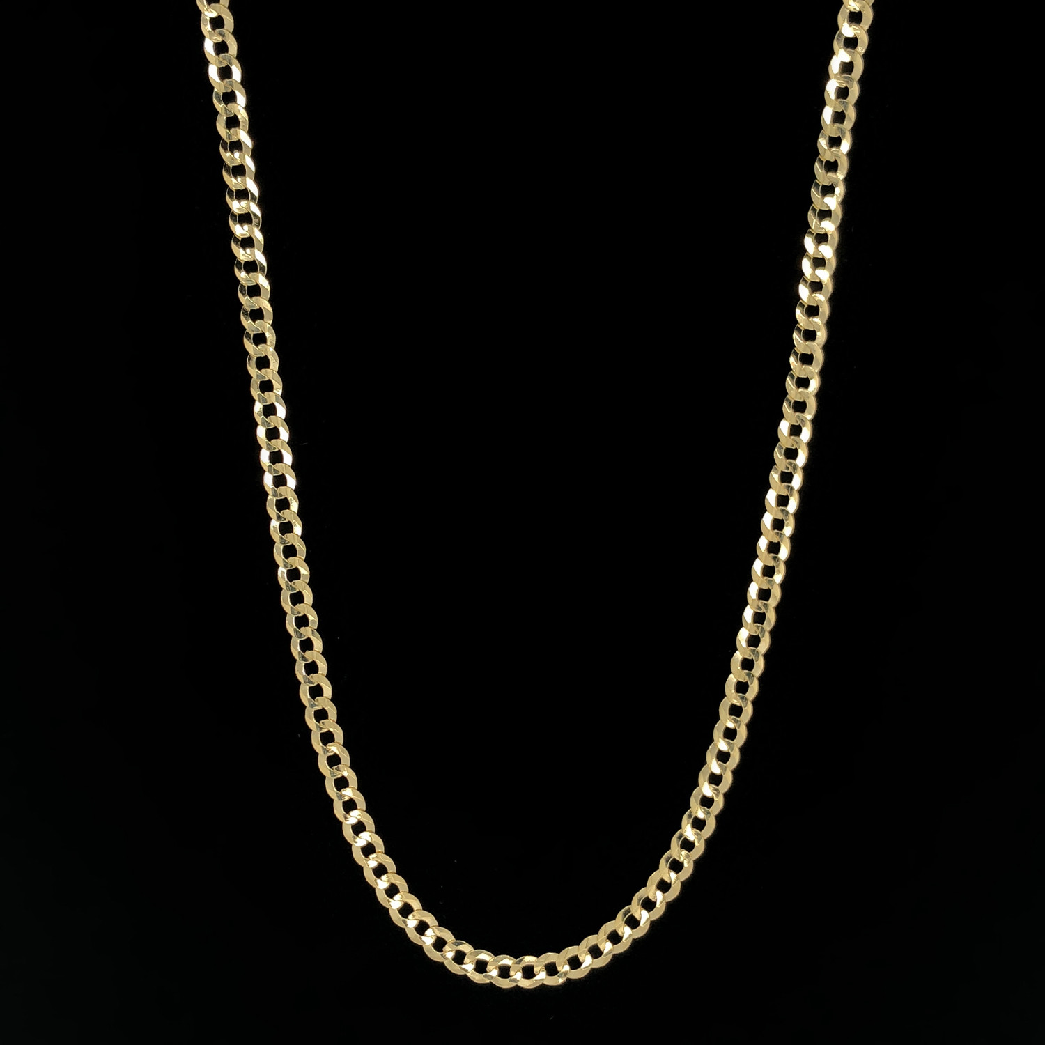 Solid 14K Gold 3.8MM Thick Cuban Link Chain Necklace (22