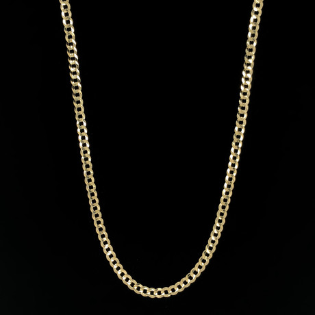 Solid 14K Gold 3.8MM Thick Cuban Link Chain Necklace (22")