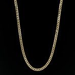 Solid 14K Gold 3.8MM Thick Cuban Link Chain Necklace (18")