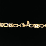 Semi- Solid 18K Yellow Gold Figarucci Chain Necklace // 7mm (22")