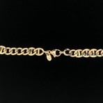 Semi-Solid 18K Yellow Gold Cubano Mariner Chain Necklace // 8mm (22" // 27.3g)