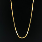 Solid 10K Yellow Gold Magic Herringbone Necklace // 2.5mm (20" // 4.4g)