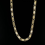 Semi- Solid 18K Yellow Gold Figarucci Chain Necklace // 7mm