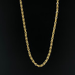 Hollow 10K Yellow Gold Corda Chain Necklace // 4mm (26" // 4.8g)