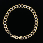 6.5mm Hollow Cuban Chain Necklace // 14K Two-Tone Gold