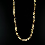 18K Yellow Rolo Byzantine Chain Necklace // 6.5mm (22")