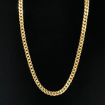 4mm Hollow Franco Chain Necklace // 14K Yellow Gold