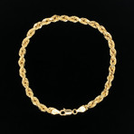 5mm Hollow Rope Chain Bracelet // 18K Yellow Gold