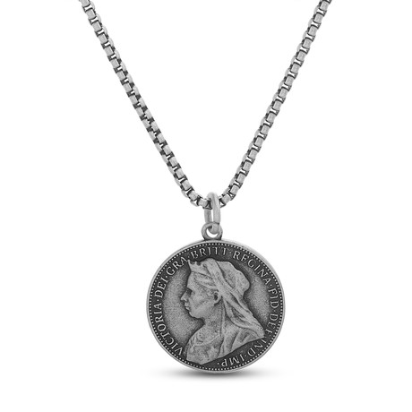 Queen Victoria Coin Pendant Necklace