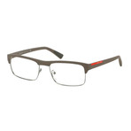 Prada // Men's Rectangle Eyeglasses // Brown