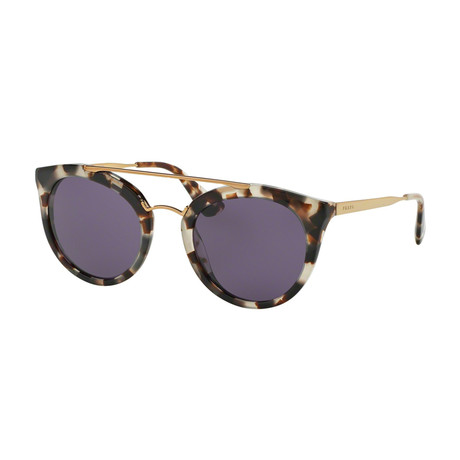 Prada // Women's Aviator Sunglasses // White Havana + Violet