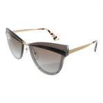 Prada // Women's Cateye Sunglasses // Gold Black + Gray