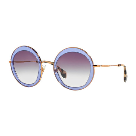 Miu Miu // Women's Round Sunglasses // Transparent Lilac + Violet