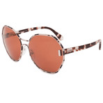 Prada // Women's Oversized Sunglasses // White Havana + Brown