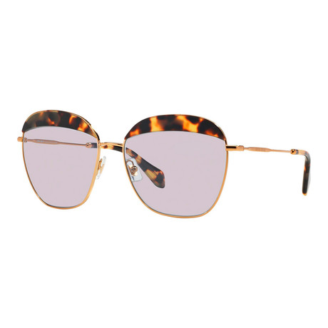 Miu Miu // Women's Square Eyeglasses // Light Havana + Lilac