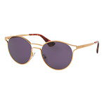 Prada // Women's Round Sunglasses // Gold + Violet