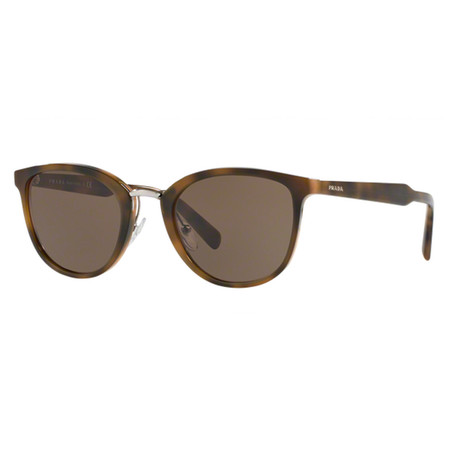 Prada // Men's Oval Sunglasses // Green + Brown