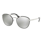 Prada // Unisex Aviator Sunglasses // Black + Silver + Gray