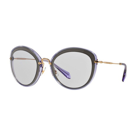 Miu Miu // Women's Cat-eye Sunglasses // Lilac + Light Gray