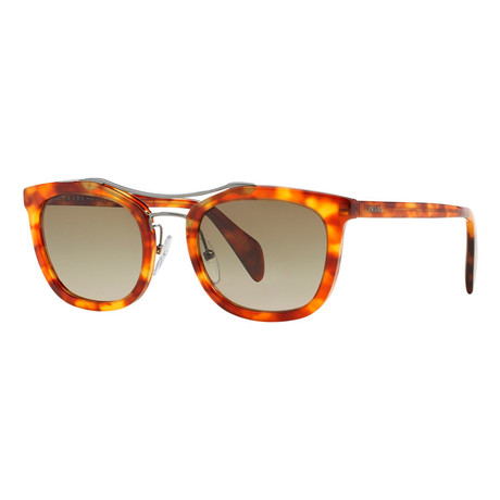 Prada // Men's Square Sunglasses // Havana + Brown