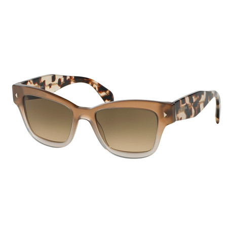 Prada // Women's Butterfly Sunglasses // Gray + Light Brown