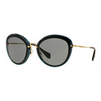 Miu Miu // Women's Cat-eye Sunglasses // Black + Gold + Gray