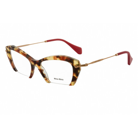 Miu Miu // Women's Cat-eye Eyeglasses // Medium Havana