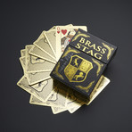 Brass Stag // Metal Playing Cards