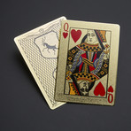 Brass Stag // Metal Playing Cards