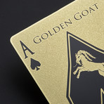 Golden Goat // Metal Playing Cards