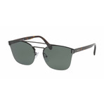 Prada // Men's Aviator Sunglasses // Tortoise + Gunmetal + Green