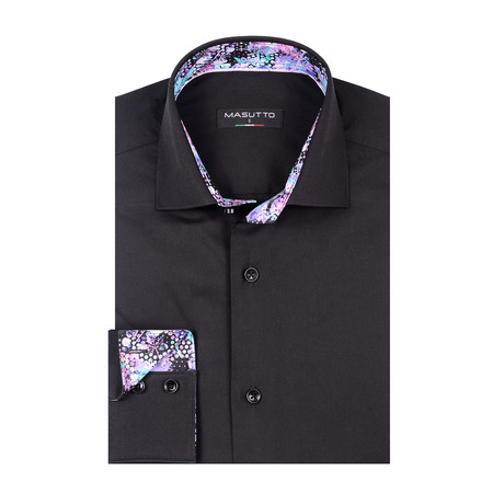 Stefano Dress Shirt // Black (XS)