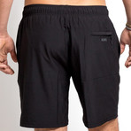 18" Nomad 4-Way Stretch Swim Trunks // Black (M)