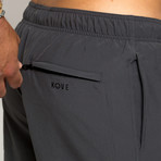 18" Nomad 4-Way Stretch Swim Trunks // Charcoal (XL)