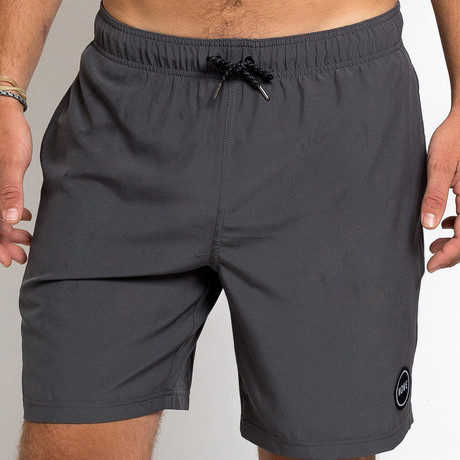 18" Nomad 4-Way Stretch Swim Trunks // Charcoal (S)